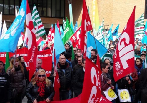 Esodati: presidio di Cgil Cisl Uil