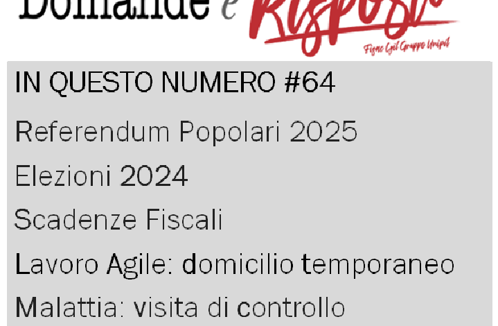 GRUPPO UNIPOL: Domande e Risposte, di tutto ma non tutto #64