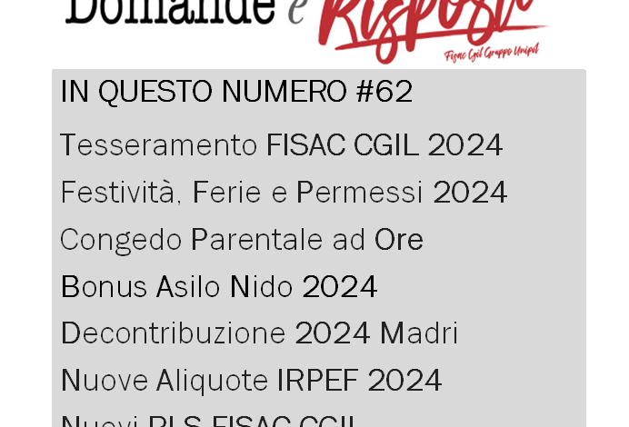 GRUPPO UNIPOL: Domande e Risposte, di tutto ma non tutto #62