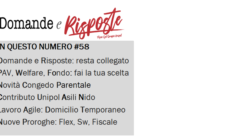 GRUPPO UNIPOL: Domande e Risposte, di tutto ma non tutto #58
