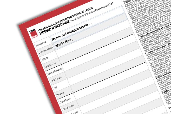 Iscriviti alla Fisac Cgil Iscriviti alla Fisac Cgil